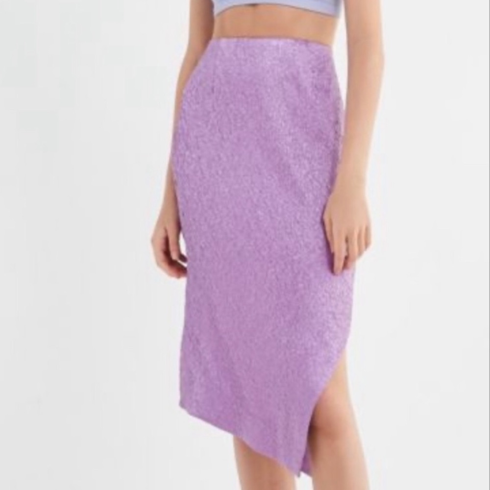 NWT Urban Outfitters Purple Midi Skirt Size XS